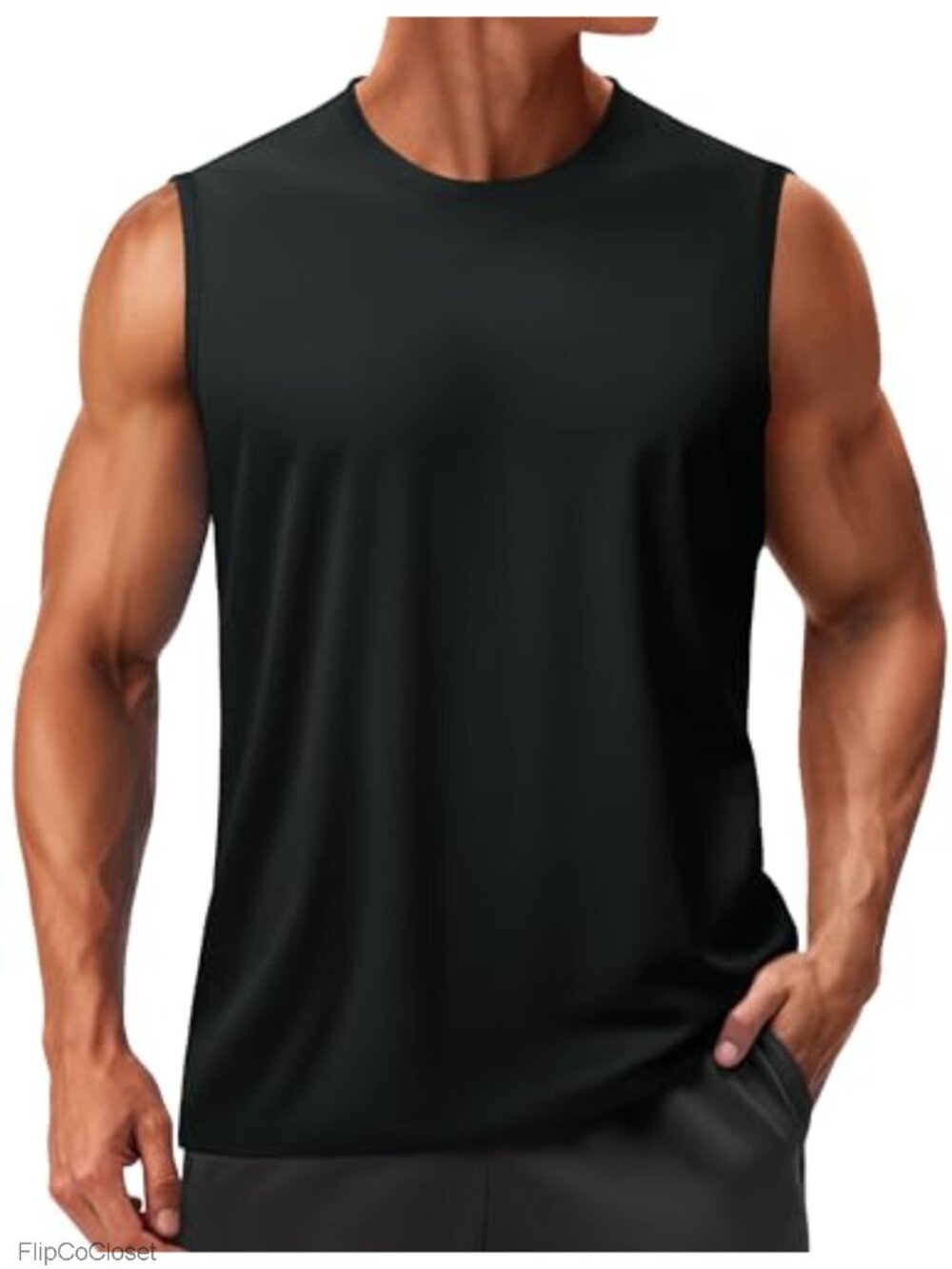 Men's Sleeveless Quick Dry Tank Top UPF 50+ Athletic Workout Muscle Shirt